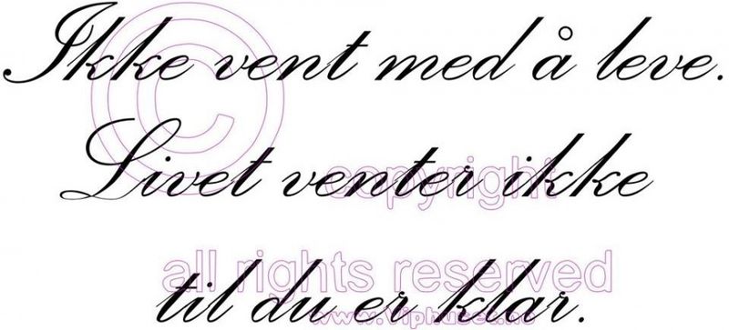 Ikke vent med å leve
