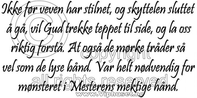 Hovedbilde Ikke før veven har stilnet