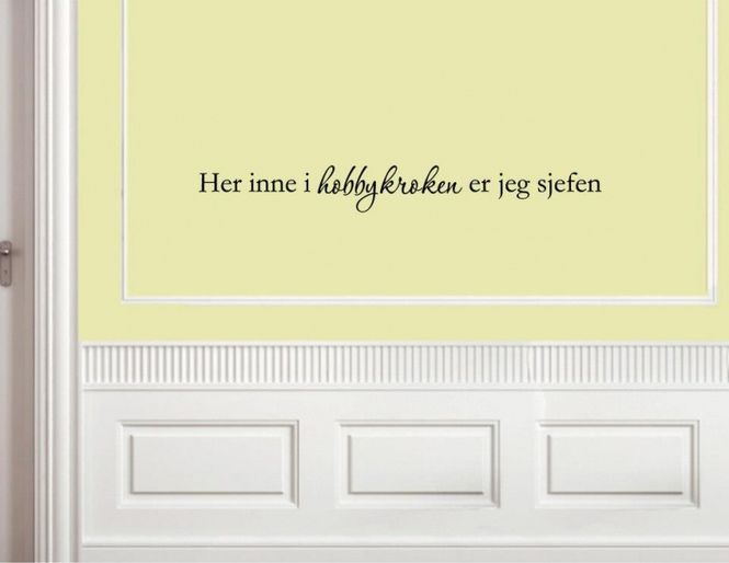 Hovedbilde Her inne i hobbykroken er jeg ...