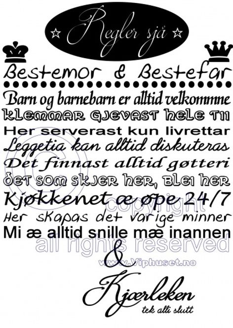 Hovedbilde Regler sjå bestemor og ...