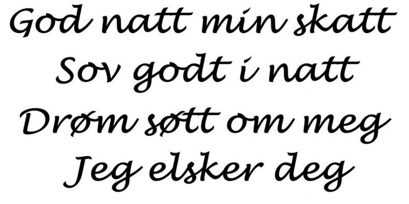God natt min skatt