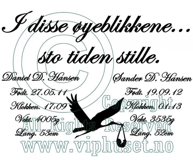 I disse øyeblikk med stork