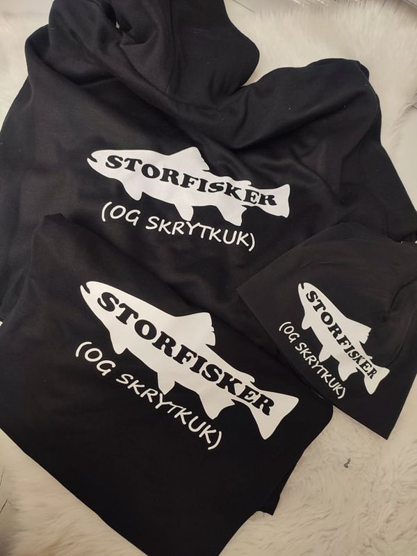 Storfisker sett LUE, Tshirt, jakke / genser