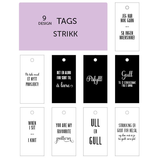 Hovedbilde TAGS - 9 design - Strikk 