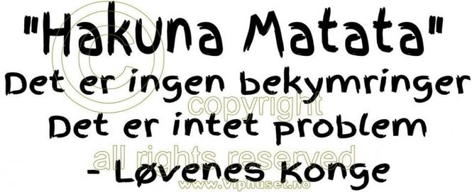 Hovedbilde Hakuna Matata