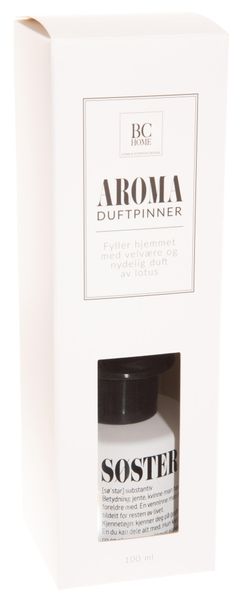 Duftolje matt hvit glass 7x7cm Søster